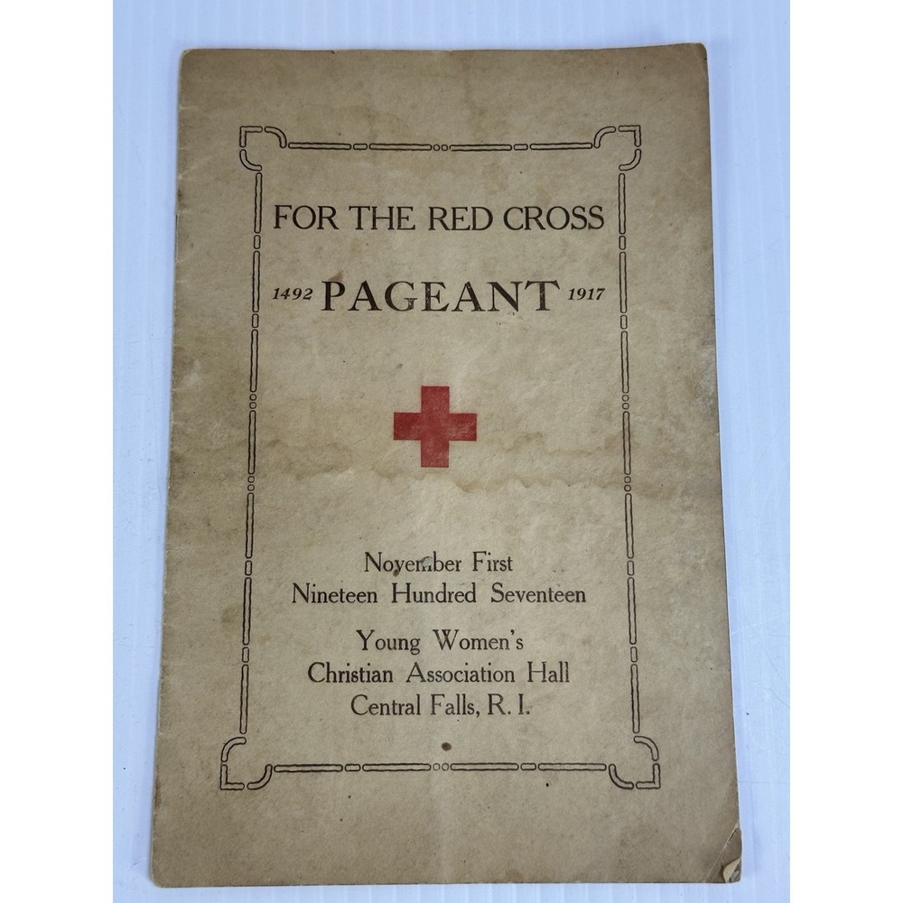 Antique For The Red Red Cross Pageant WW 1 Fund Raising War Bonds Recruit‎ YWCA